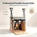 Portable Wunda Chair Pilates Equipment Solid Maple Wood Frame Compact Fitness Chair for Home & Professional Studio